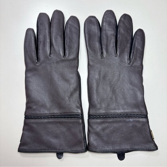 Auclair Womens Size 8 Leather Black Light Weight Driving Gloves - Picture 1 of 11